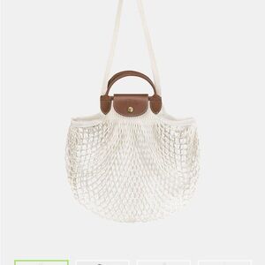 Longchamp Small Net bag in cream